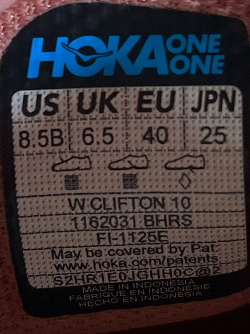 Hoka One One Clifton 10 Womens Size 8.5 Running Shoes Sneakers Blush Rose Latte - Picture 11 of 12